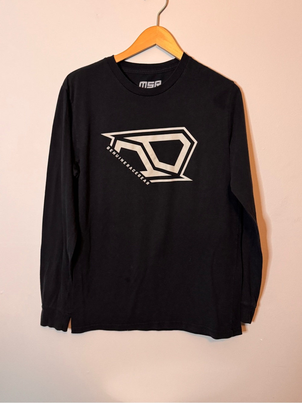 MSR Genuine Race Gear Black Long Sleeve Graphic T-Shirt Medium